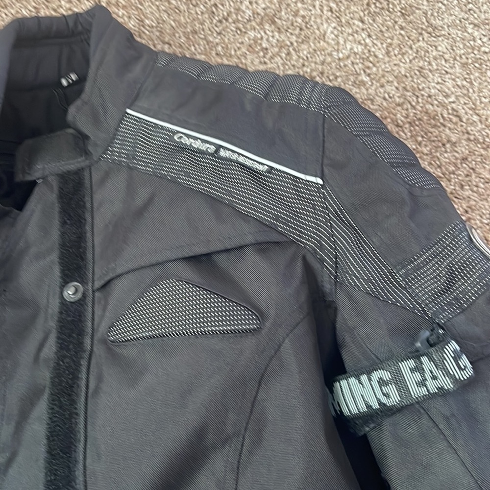 Black Riding Jacket with Reflective Trim - Picture 5 of 5